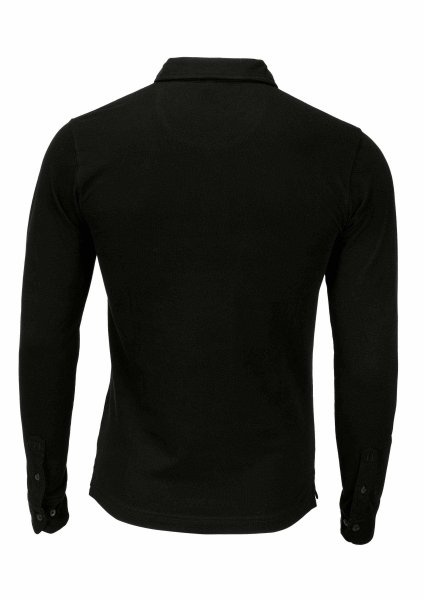 Zoom bild av Deluxe longsleeve polo, black