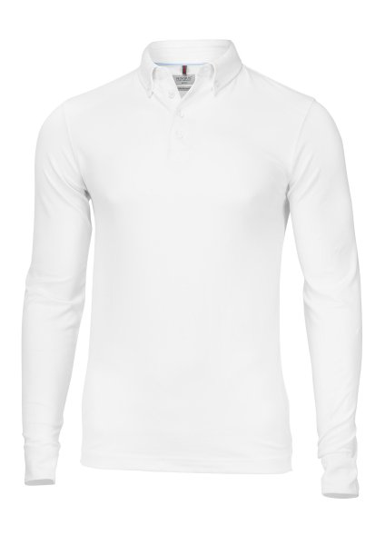 Zoom bild av Deluxe longsleeve polo, white