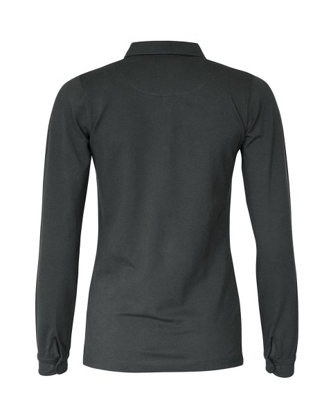 Zoom bild av Woman Deluxe longsleeve polo, dark grey