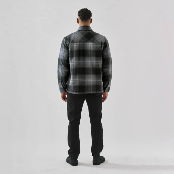 Zoom bild av Men's Highland Sherpa Lined Plaid Jacket, carbon