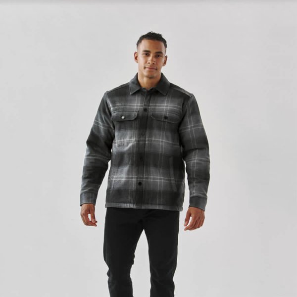 Zoom bild av Men's Highland Sherpa Lined Plaid Jacket, carbon