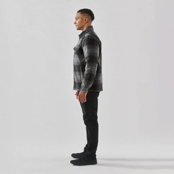 Zoom bild av Men's Highland Sherpa Lined Plaid Jacket, carbon
