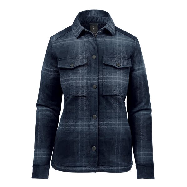 Zoom bild av Women's Highland Sherpa Lined Plaid Jacket, midnight/dusk