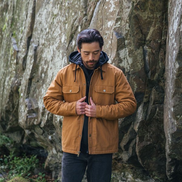 Zoom bild av Men’s Oxide Sherpa Lined Canvas Jacket, camel