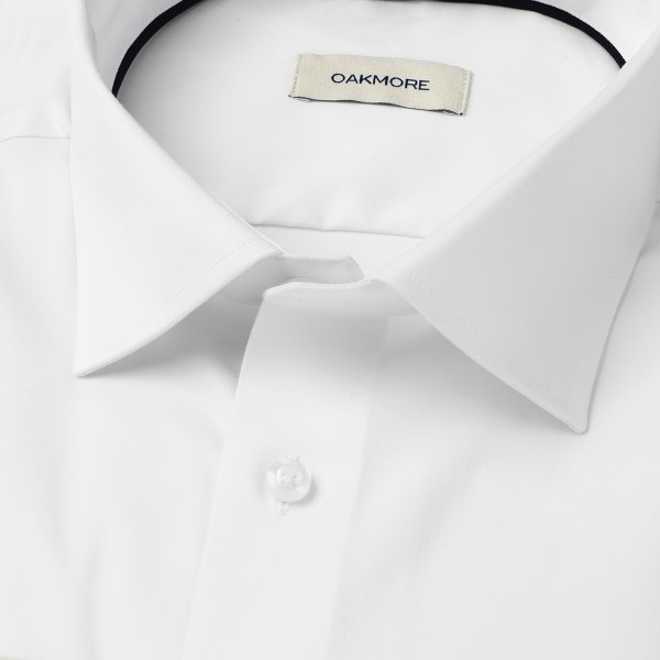 Zoom bild av White short sleeve stretch twill shirt, comfort fit