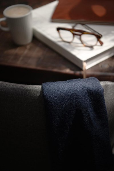 Zoom bild av Extrafine Cashwool® merino knit, navy