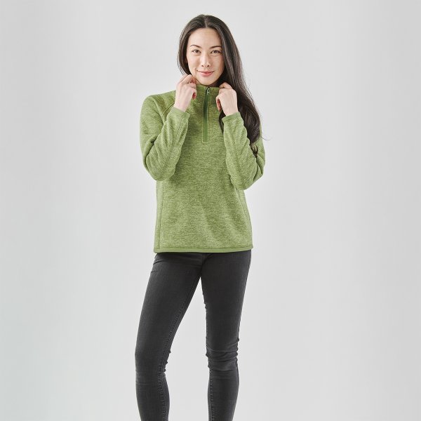 Zoom bild av Women's Avalante 1/4 Zip Pullover, sage green heather