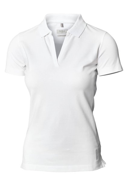Zoom bild av Woman Stretch deluxe V-neck polo, white