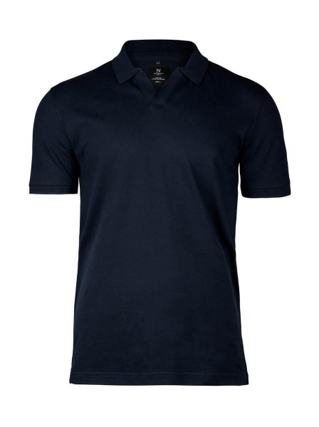 Zoom bild av Stretch deluxe V-neck polo, navy