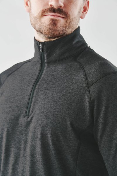 Zoom bild av Men's Treeline Performance 1/4 Zip Pullover, black heather