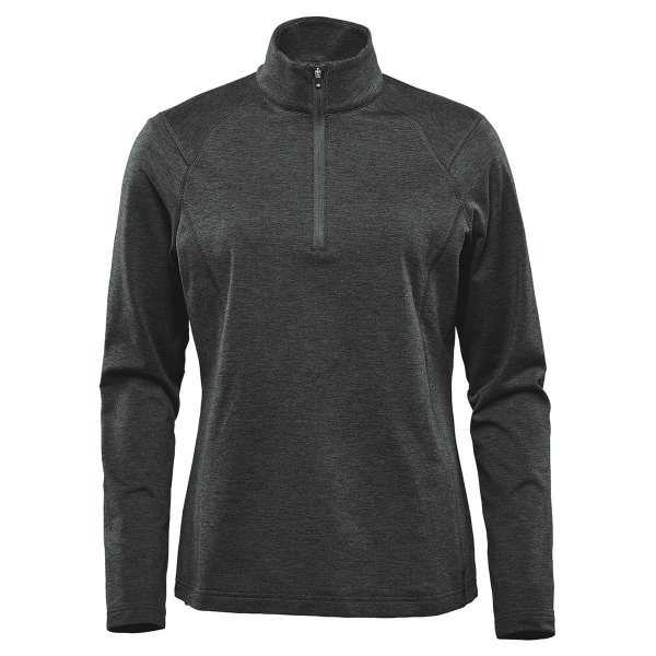 Zoom bild av Women's Treeline Performance 1/4 Zip Pullover, black heather