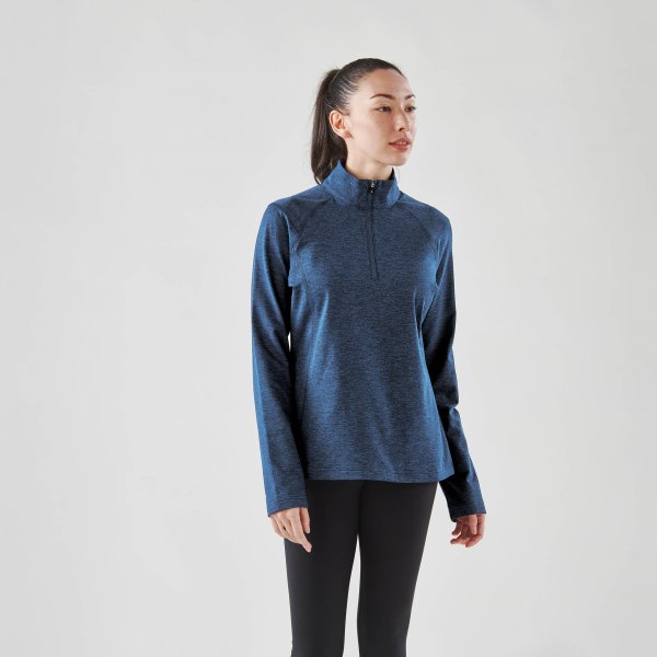 Zoom bild av Women's Treeline Performance 1/4 Zip Pullover, navy heather