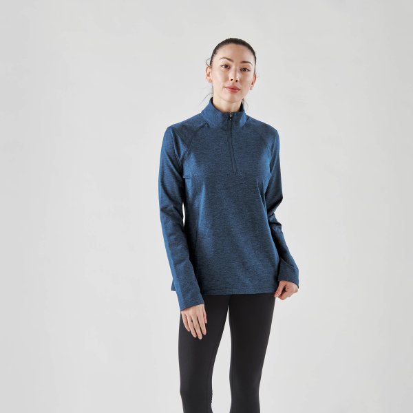 Zoom bild av Women's Treeline Performance 1/4 Zip Pullover, navy heather