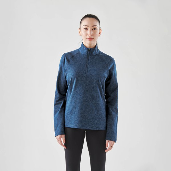 Zoom bild av Women's Treeline Performance 1/4 Zip Pullover, navy heather