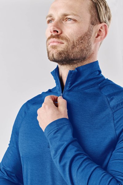 Zoom bild av Men's Milano 1/4 Zip Pullover, blue heather