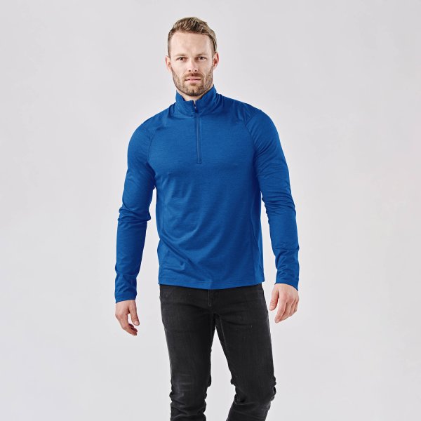 Zoom bild av Men's Milano 1/4 Zip Pullover, blue heather