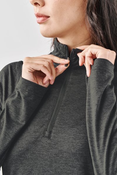 Zoom bild av Women's Milano 1/4 Zip Pullover, charcoal heather