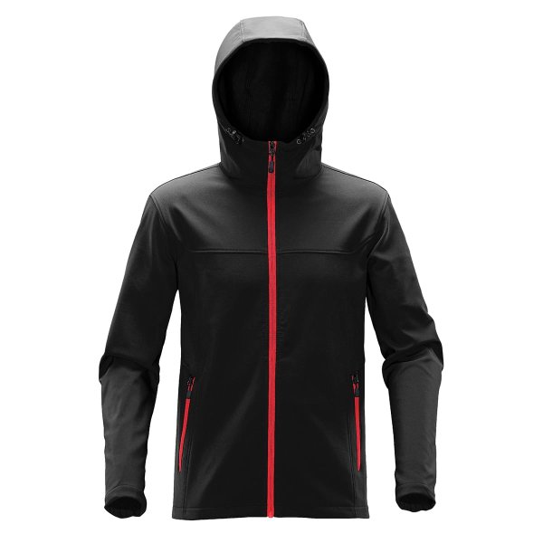 Zoom bild av Men's Orbiter Softshell Hoody, black/red