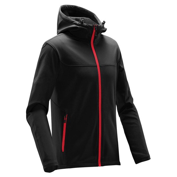Zoom bild av Men's Orbiter Softshell Hoody, black/red