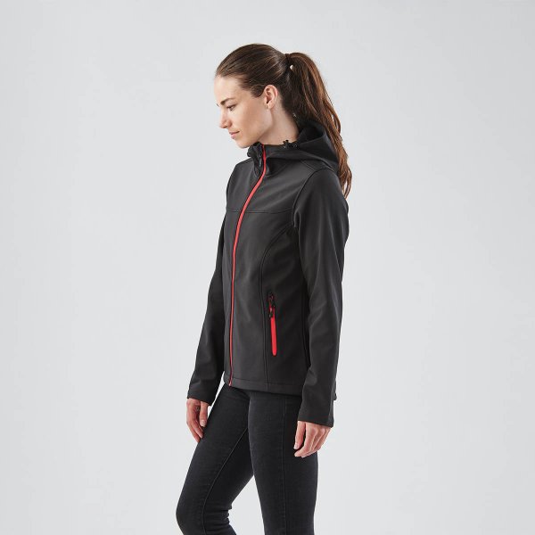 Zoom bild av Women's Orbiter Softshell Hoody, black/red