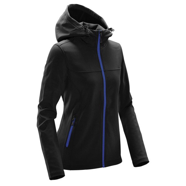 Zoom bild av Women's Orbiter Softshell Hoody, black/azur