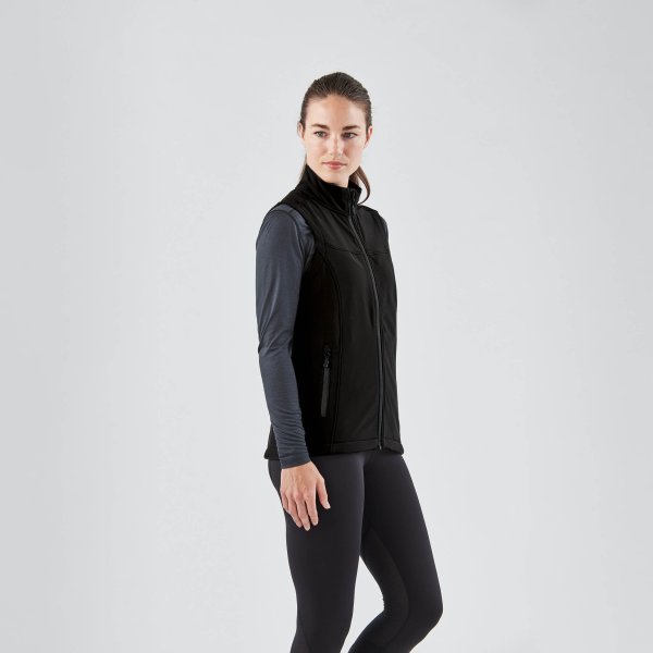 Zoom bild av Women's Orbiter Softshell Vest, black/dolphin