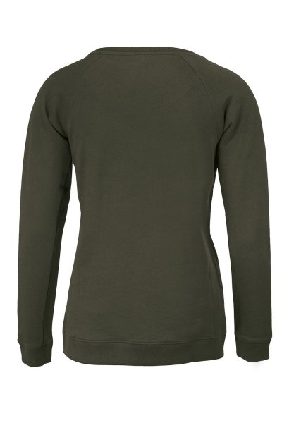 Zoom bild av Woman luxury lightweight crewneck, olive