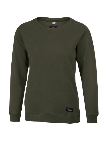 Zoom bild av Woman luxury lightweight crewneck, olive