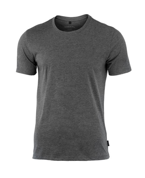 Zoom bild av Soft round neck t-shirt, black melange