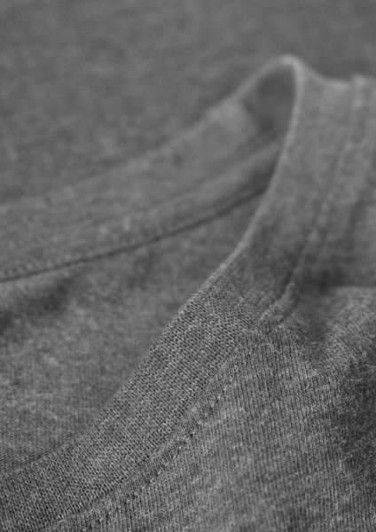 Zoom bild av Soft round neck t-shirt, black melange