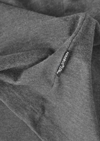 Zoom bild av Woman soft round neck t-shirt, black melange