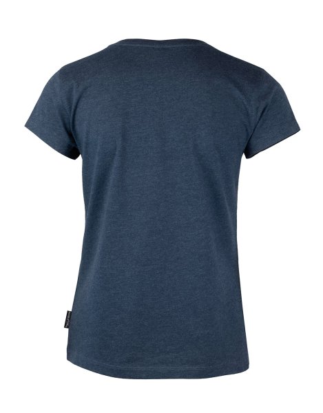 Zoom bild av Woman soft round neck t-shirt, navy melange