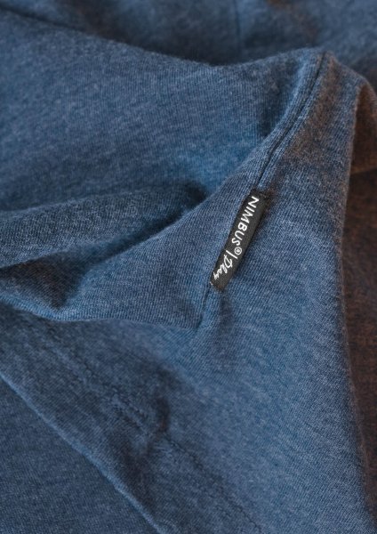 Zoom bild av Woman soft round neck t-shirt, navy melange