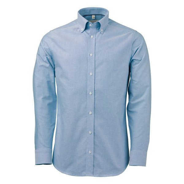 Zoom bild av Light blue stretch oxford shirt, comfort fit