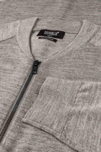 Zoom bild av Luxurious merino blend cardigan, grey