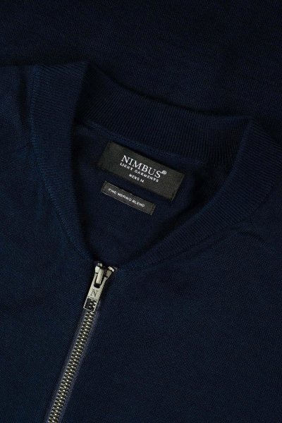 Zoom bild av Luxurious merino blend cardigan, navy