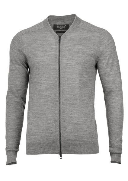 Zoom bild av Luxurious merino blend cardigan, grey