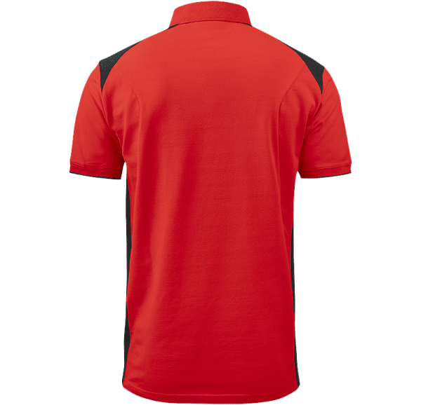 Zoom bild av Stretch Pique Shirt, red/black