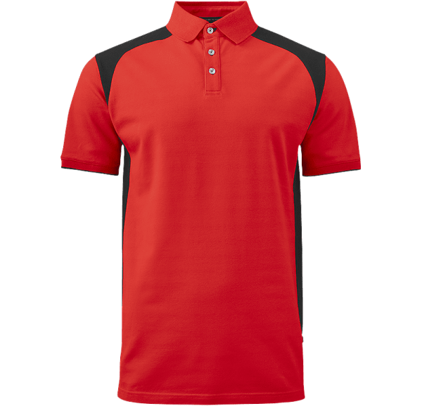 Zoom bild av Stretch Pique Shirt, red/black