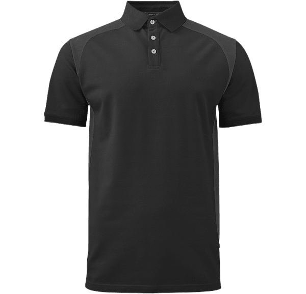 Zoom bild av Stretch Pique Shirt, black/grey