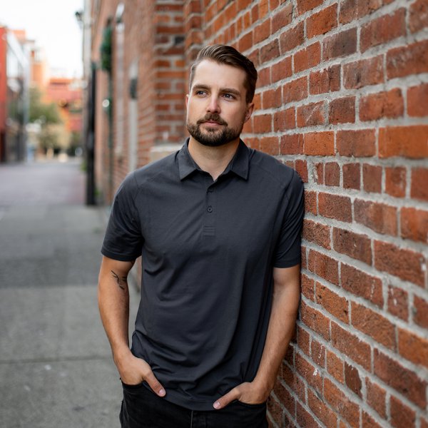 Zoom bild av Men's Oasis S/S Polo, dolphin