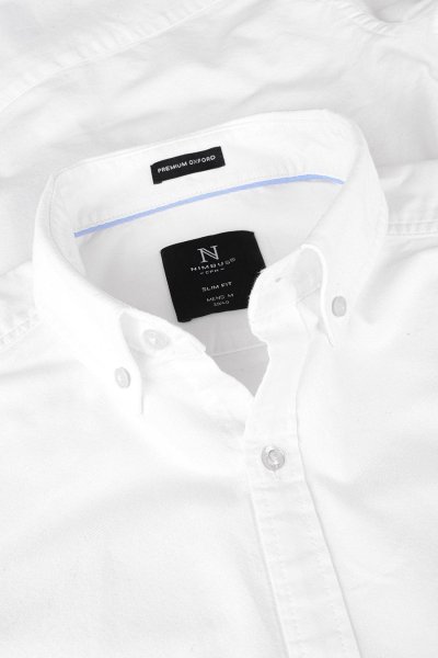 Zoom bild av Classic oxford shirt modern fit, white