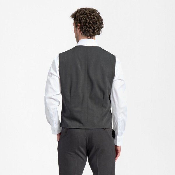 Zoom bild av Traveller waistcoat modern fit, dark grey