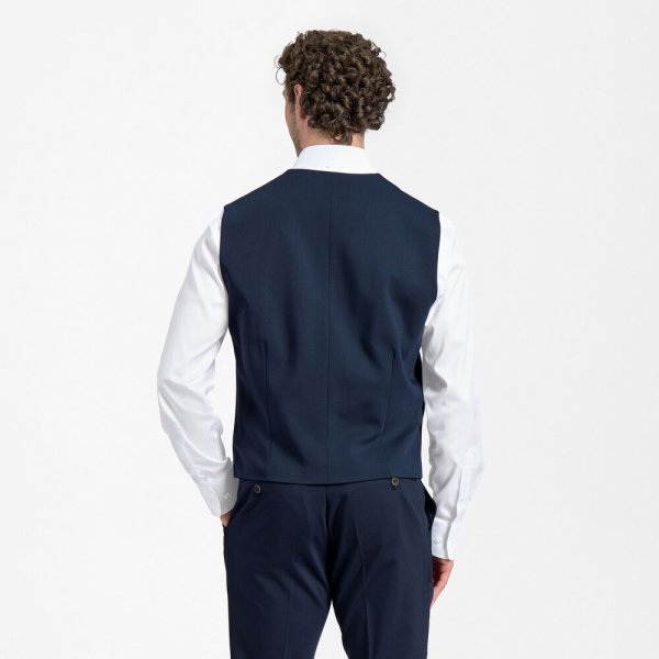 Zoom bild av Traveller waistcoat modern fit, dark blue