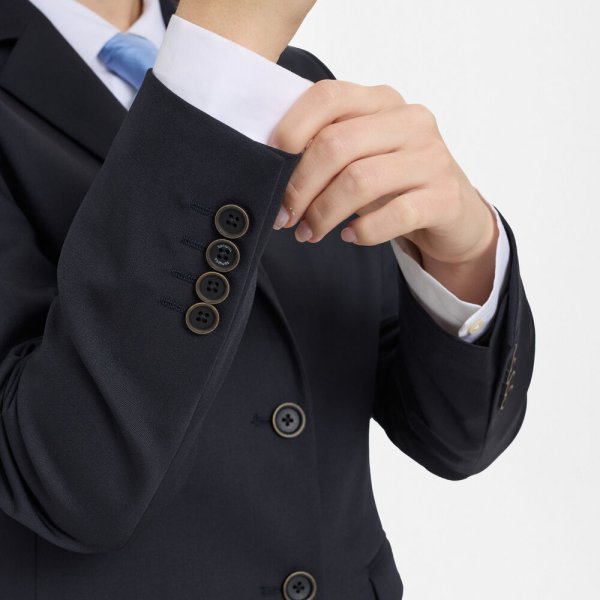 Zoom bild av Traveller womens blazer long modern fit, dark navy
