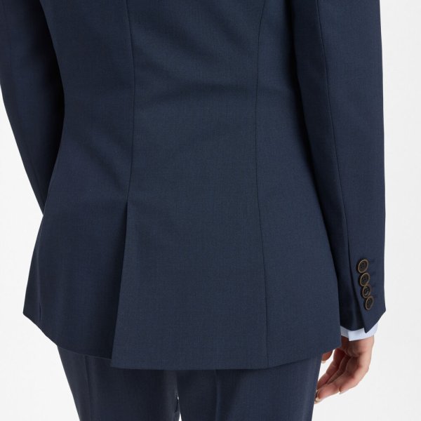 Zoom bild av Traveller womens blazer long modern fit, dark blue