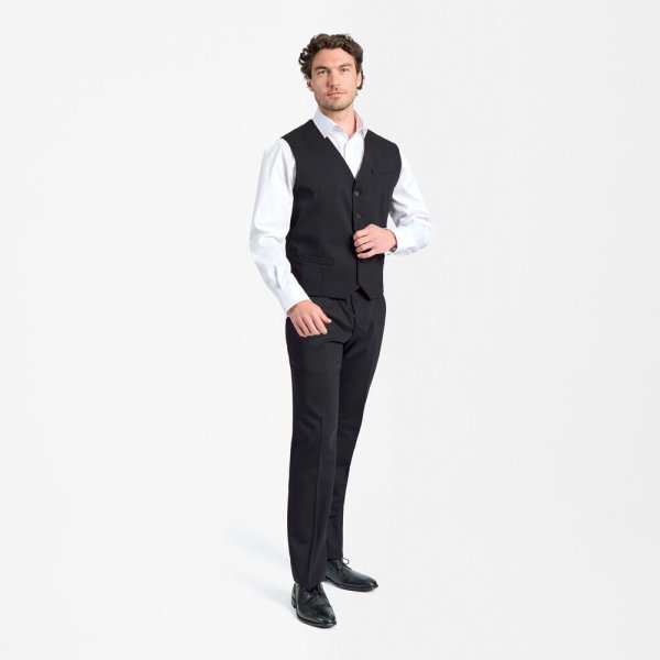 Zoom bild av Traveller waistcoat modern fit, black