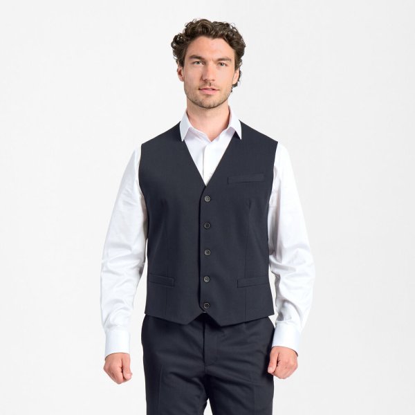 Zoom bild av Traveller waistcoat modern fit, dark navy