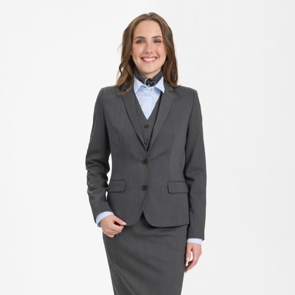 Zoom bild av Traveller womens blazer modern fit, dark grey