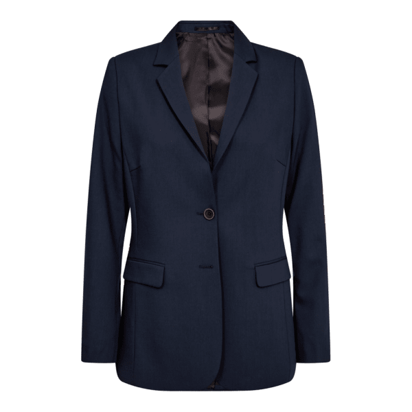 Zoom bild av Traveller womens blazer long modern fit, dark blue